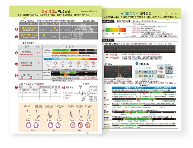 맥파검사 결과지